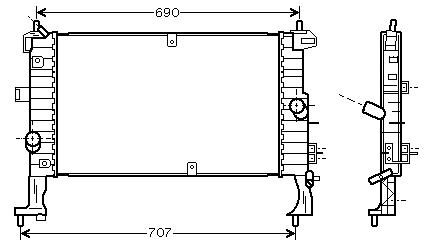 Радіатор охолодження STARLINE OL2346