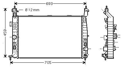 Радіатор охолодження STARLINE OL2348