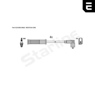 Комплект кабелей зажигания STARLINE ZK 9404