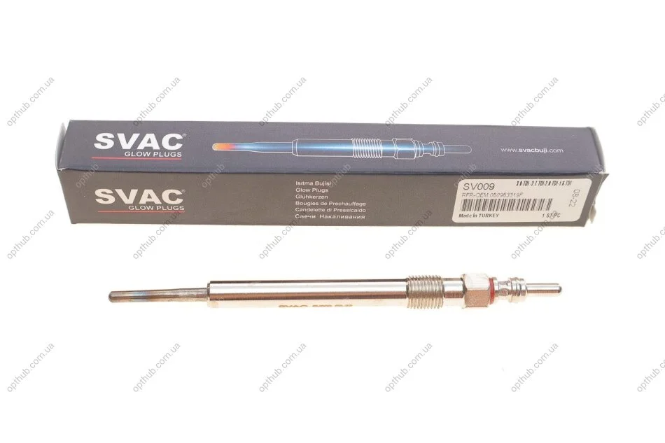 Свічка розжарювання VW T5/Caddy 1.6-2.0 TDI 10- (4.4V) UA63 SVAC SV009 (фото 1)