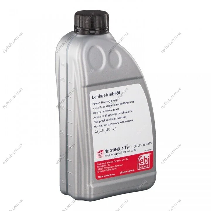Олива гідравлічна POWER STEERING FLUID 1л ЖИДК ГИДРОСИСТЕМ 1Л, КОРИЧНЕВАЯ (MB 344.0, 001 989 -ua SWAG 10 92 1648 (фото 1)