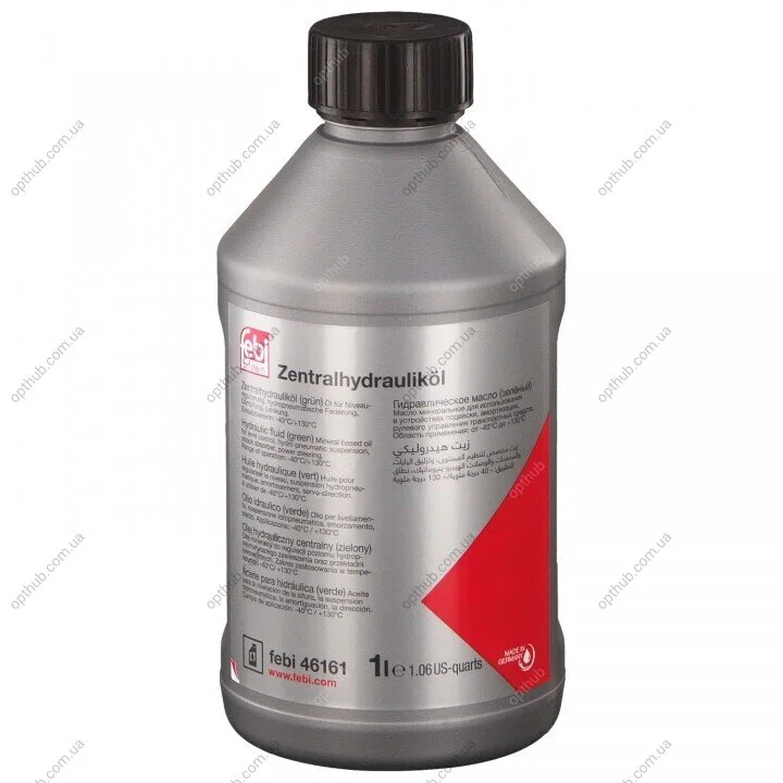Олива гідравлічна HYDRAULIC FLUID 1л ЖИДК ГИДРОСИСТЕМ 1Л, ЗЕЛЕНАЯ, VW-AUDI / G 004 000 M2 SWAG 30 94 6161 (фото 1)