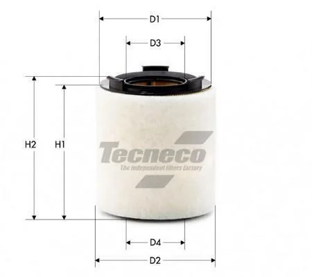 Фільтр повітряний на VW Polo/Skoda Fabia II 09- Tecneco AR10822S (фото 1)