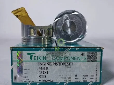 Поршень із пальцем (комплект на двигун) 4G18, TEIKIN 43281STD