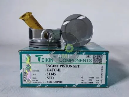 Поршень ДВС STD (4ед.+пальцы)) Hyundai 1.6 (G4FC-II) Elantra (15-), Cerato (16-) (51145-STD) TEIKIN 51145STD