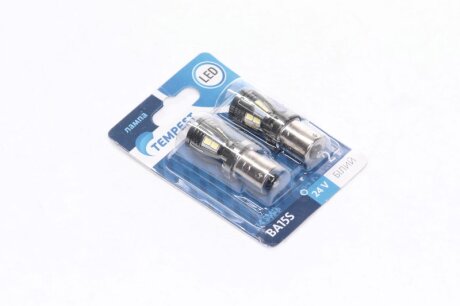 Лампа LED покажчиків поворотів і стоп-сигналів 24V BA15S 14SMD WHITE TEMPEST Tmp-LX16-S25-24