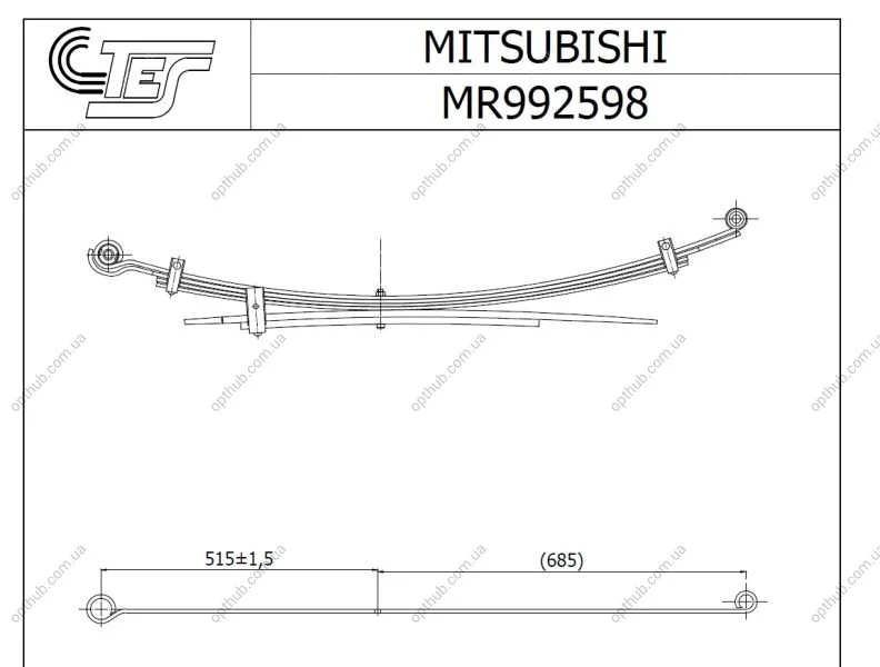 Ресора TES MR9925980019 Z/T (фото 1)