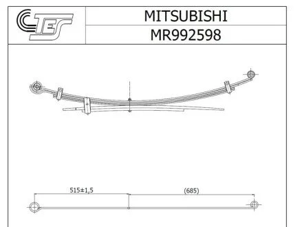 Ресора TES MR9925980019 Z/T