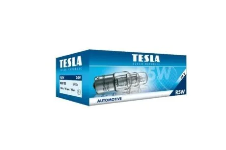 Лампа R5W 24В 5Вт BA15s, освещение номерного знака, зад. габ. бол. TESLA B55102