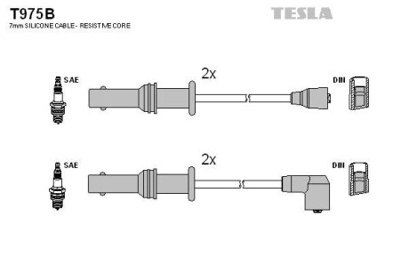 Комплект кабелів високовольтних -ua TESLA T975B