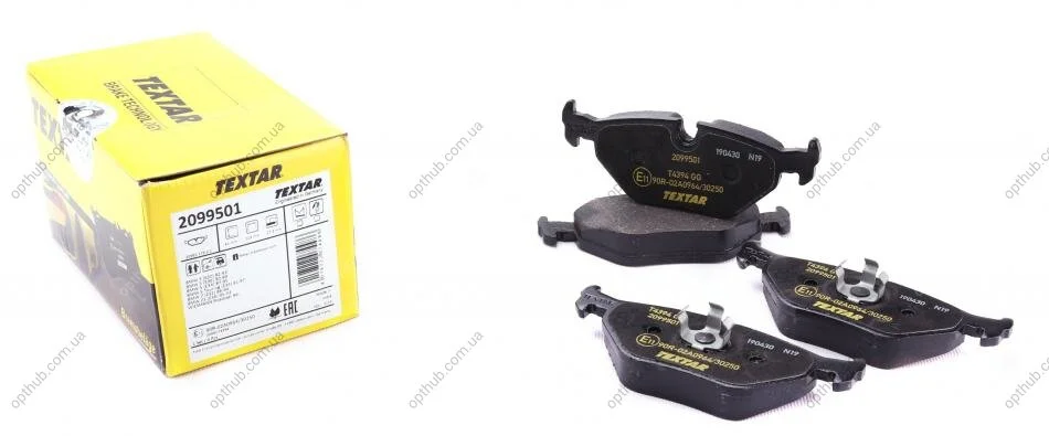 Колодки гальмівні (задні) BMW 3 (E30/E36/E46) 90-98/ 5 (E34) -97 (Teves) Q+ UA63 TEXTAR 2099501 (фото 1)