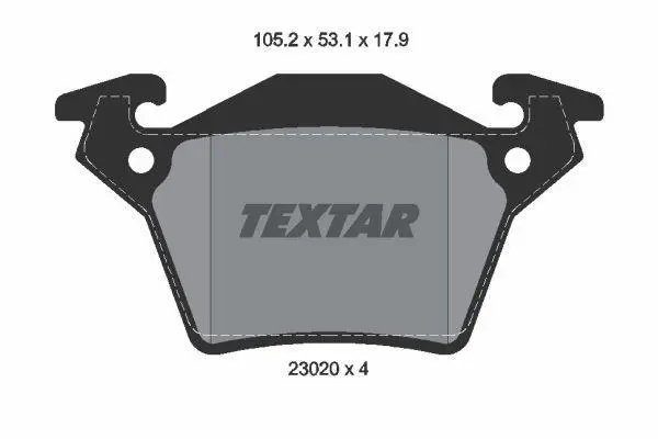Комплект гальмівних колодок задн, MERCEDES V (638/2), VITO (W638) 2.0-2.8 02.96-07.03 TEXTAR 2302001 (фото 1)