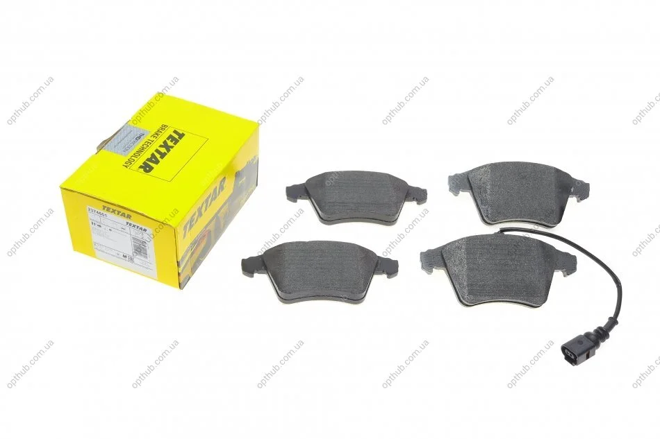 Колодки гальмівні (передні) VW T5/Multivan V 03-15/Multivan VI 15- (Ate-Teves) Q+ (з датчиком) UA63 TEXTAR 2374601 (фото 1)