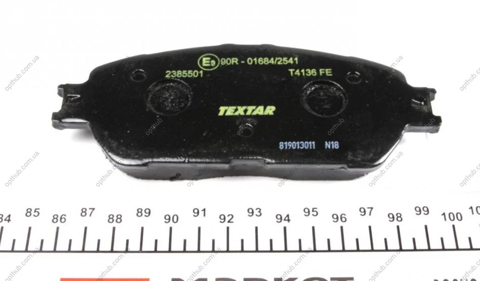 Колодки гальмівні (передні) Toyota Camry/Lexus ES 01-08 (Akebono) UA63 TEXTAR 2385501 (фото 1)
