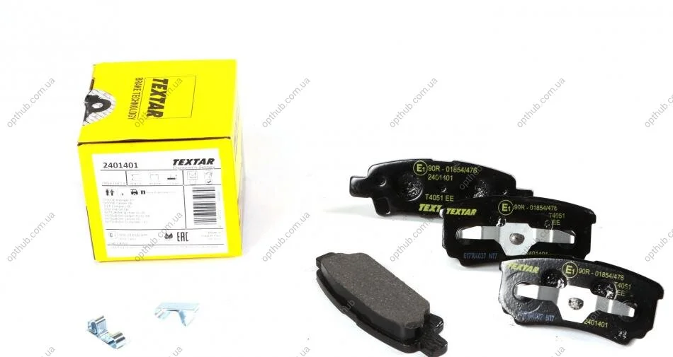 Колодки гальмивни (задни) Mitsubishi Outlander/Lancer 1.3-2.4 01- (Akebono) UA63 TEXTAR 2401401 (фото 1)