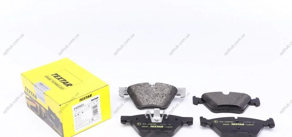 Колодки гальмівні (передні) BMW 1 (E81/E87)/ 3 (E90-93) 03- (Teves) Q+ UA63 TEXTAR 2409601 (фото 1)