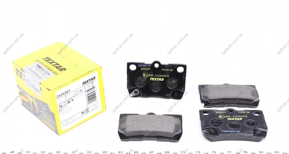 Колодки гальмівні (задні) Lexus GS/IS II/IS C 05- UA63 TEXTAR 2432301 (фото 1)