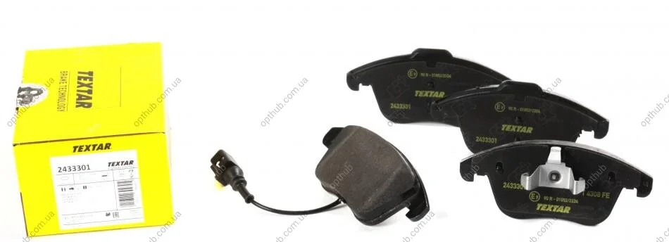 Колодки гальмівні (передні) VW Tiguan/Sharan 07- (Teves) Q+ (з датчиком) UA63 TEXTAR 2433301 (фото 1)
