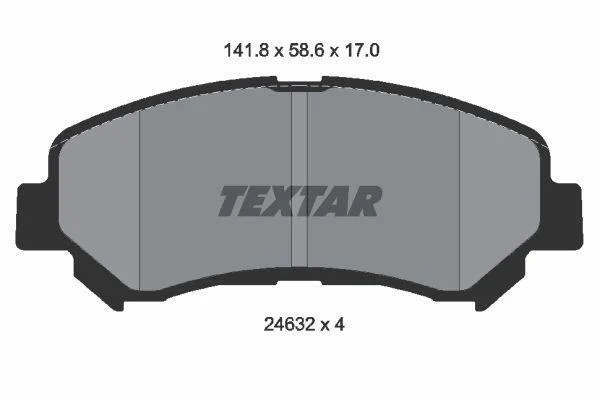 Колодки гальмівні дискові передн. Nissan Qashqai/X TEXTAR 2463201 (фото 1)