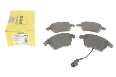 Колодки гальмівні (передні) VW Caddy 03- (Teves) Q+ (ушки вниз) (з датчиком) UA63 TEXTAR 2469602