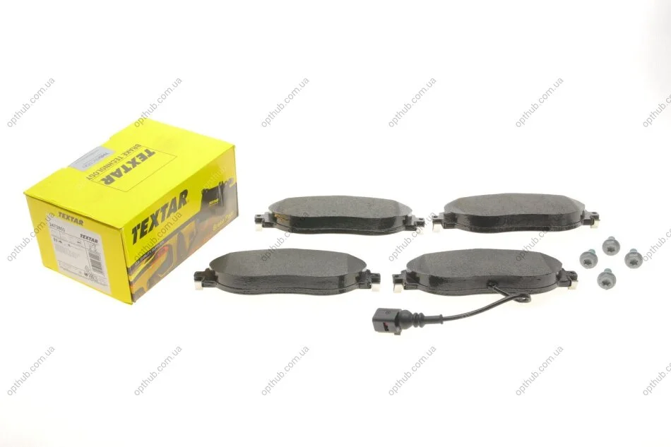 Колодки гальмівні (передні) Audi A3/Skoda Octavia III/VW Passat/Golf 13- (TRW) Q+ (з датчиком) UA63 TEXTAR 2473803 (фото 1)