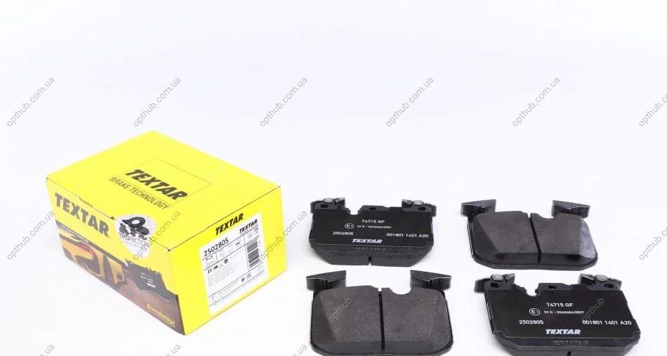 Колодки гальмівні (передні) BMW 3 (F30/F31/F34)/ 4 (F32/F36) 11- (Brembo) UA63 TEXTAR 2502805 (фото 1)