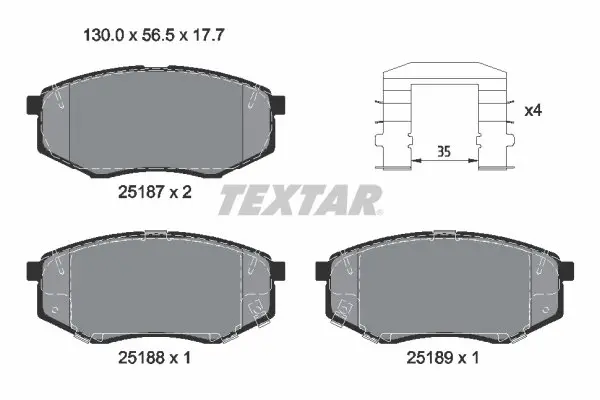 Гальмівні колодки до дисків TEXTAR 2518704 (фото 1)