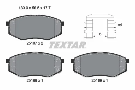 Гальмівні колодки до дисків TEXTAR 2518704