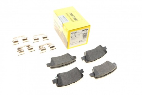 Колодки гальмівні (задні) Kia Ceed/Rio/Optima/Hyundai Accent/i10/i20/i30/Elantra 10- (Akebono) Q+ UA63 TEXTAR 2533703