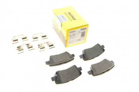 Колодки гальмівні (задні) Kia Ceed/Rio/Optima/Hyundai Accent/i10/i20/i30/Elantra 10- (Akebono) Q+ UA63 TEXTAR 2533703