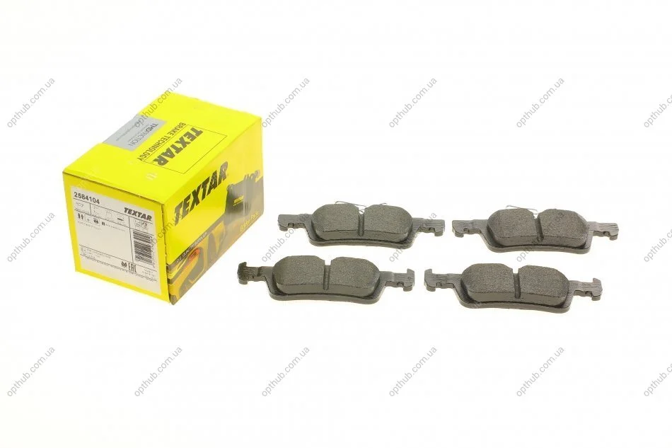 Колодки гальмівні (задні) Ford Fiesta 1.0 EcoBoost 17-/Peugeot 308 14- (Teves) Q+ UA63 TEXTAR 2584104 (фото 1)