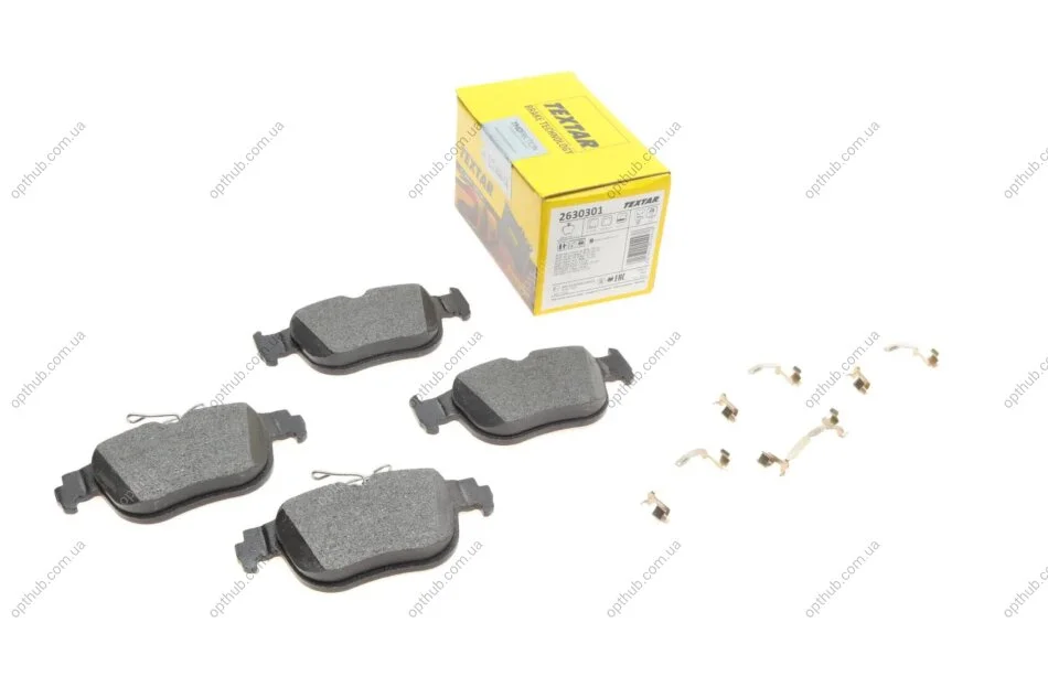 Колодки гальмівні (задні) Audi A3/VW Caddy V/Golf VIII/Skoda Octavia IV 20- (ATE) Q+ UA63 TEXTAR 2630301 (фото 1)