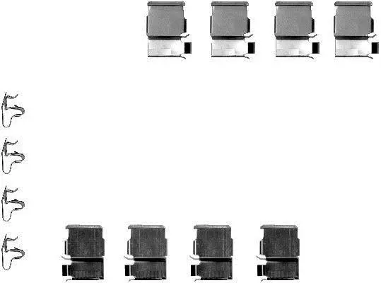 Монтажний набір гальмівних колодок задн HYUNDAI XG LEXUS GX, LX TOYOTA 4 RUNNER IV, 4 RUNNER V, FJ CRUISER, FORTUNER, LAND CRUISER, LAND CRUISER 200, LAND CRUISER 80 2.4D-5.7 01.90- TEXTAR 82050200 (фото 1)