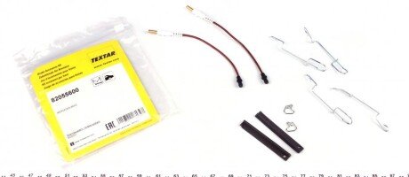 Планка супорта (заднього) прижимна (к-кт) MB Vito (W638) 2.0-2.3TD (з датчиком зносу) (opt-om) TEXTAR 82055600