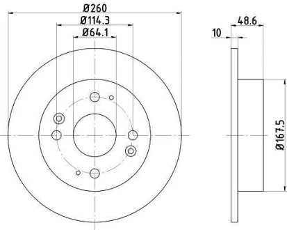 Диск гальмівний задн лів/прав HONDA ACCORD IV, ACCORD V, CIVIC VI ROVER 600 I 1.6-2.3 01.90-03.01 TEXTAR 92081700