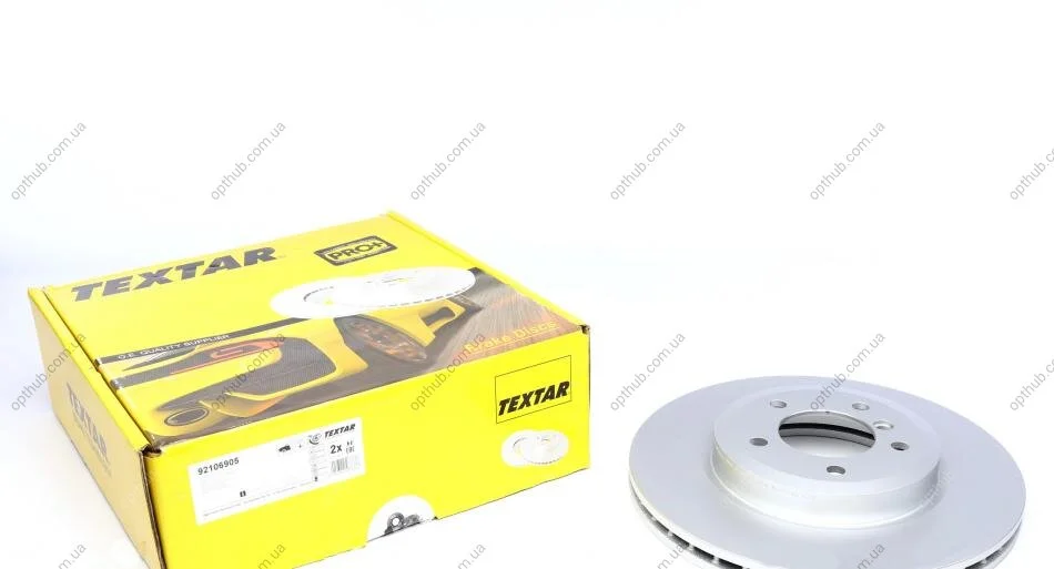 Диск гальмівний (передній) BMW 3 (E46) 99-06 (325x25) PRO+ (opt-om) TEXTAR 92106905 (фото 1)