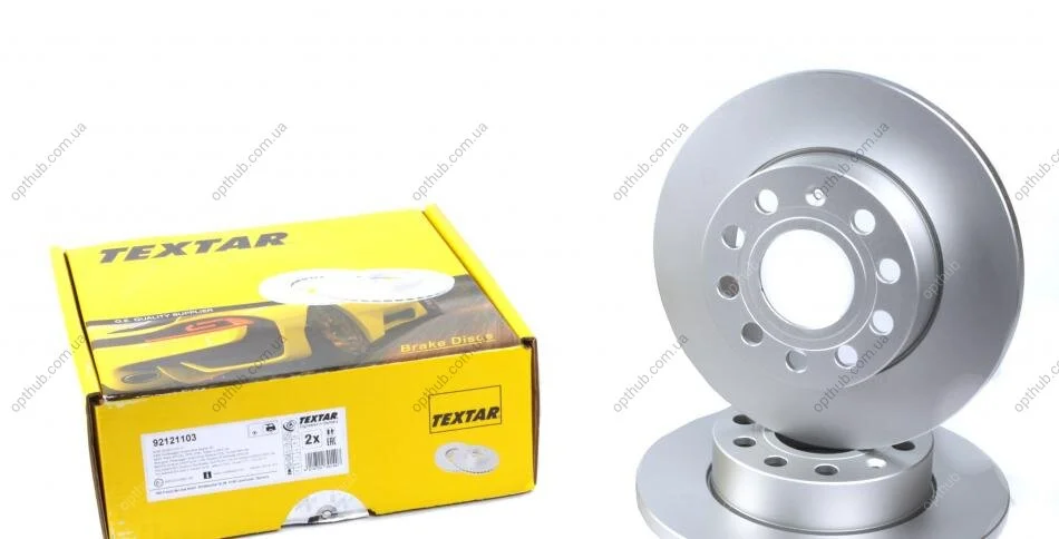 Диск гальмівний (задній) VW Caddy III 04- (256x11.9) PRO UA63 TEXTAR 92121103 (фото 1)