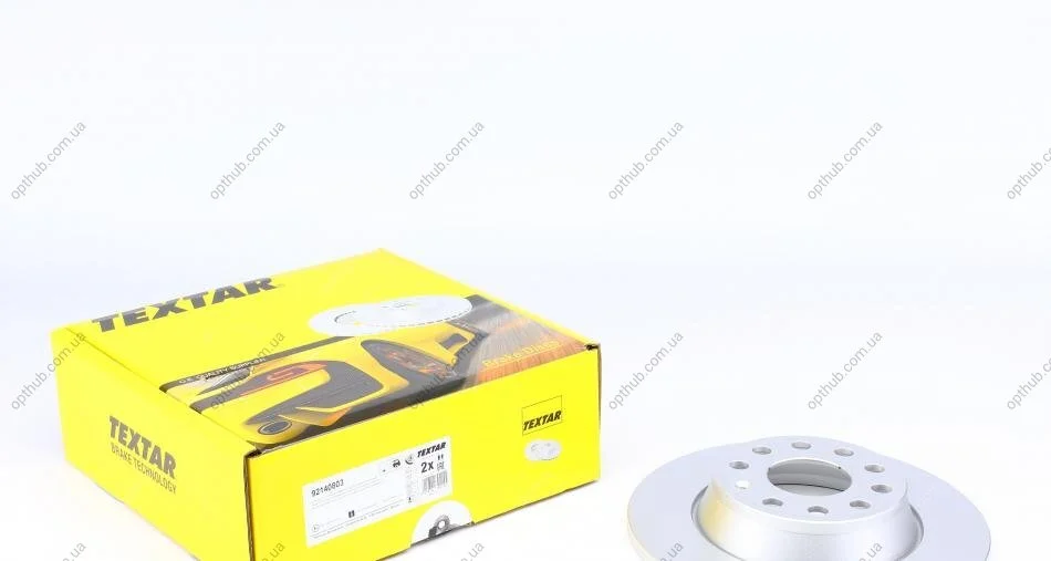 Диск гальмівний (задній) Audi A3/VW Golf/Passat 04-14 (282x12) PRO UA63 TEXTAR 92140803 (фото 1)