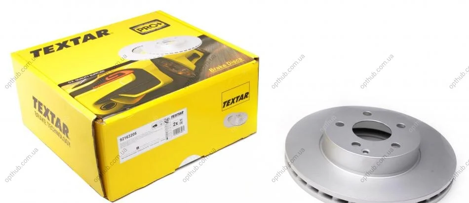 Диск гальмівний (передній) MB E-class (W211/W212/S211/S212) 02-09 (295x28) PRO+ UA63 TEXTAR 92163205 (фото 1)