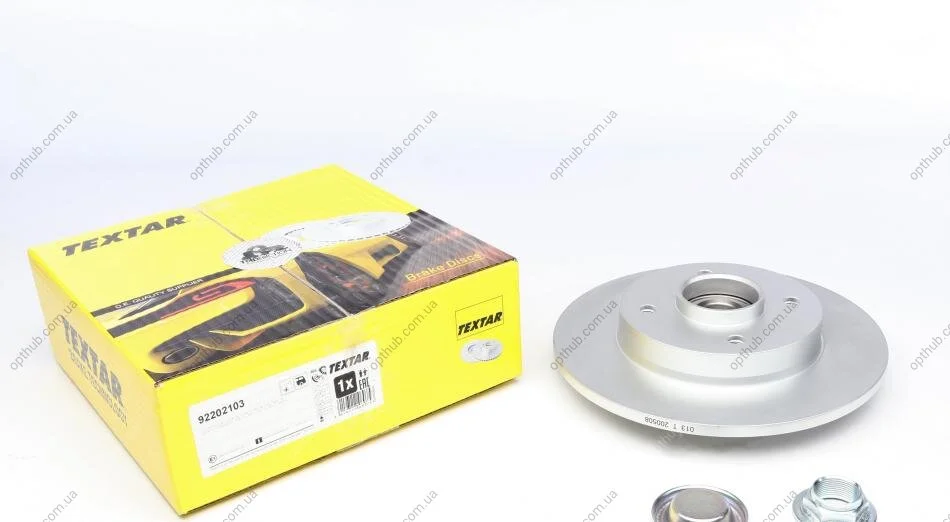 Диск гальмівний (задній) Citroen C3/C4 /Peugeot 207/307 05- (249х9) (d=30mm) (з підшипником) PRO UA63 TEXTAR 92202103 (фото 1)