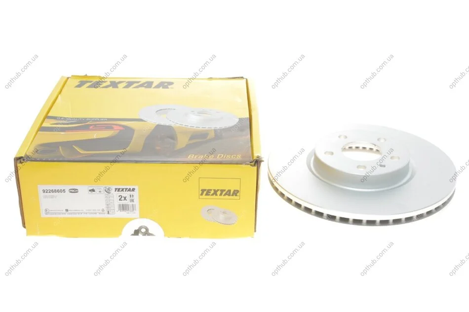Диск гальмівний (передній) Ford Mondeo V 13- (300x28) PRO+ (opt-om) TEXTAR 92268605 (фото 1)