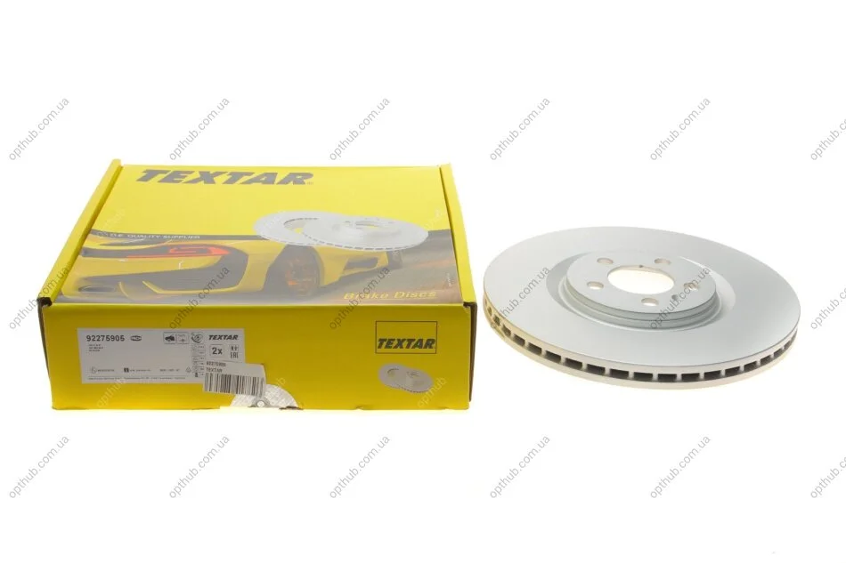 Диск гальмівний (передній) Audi A1 10-18/VW Polo 14-/Seat Ibiza 15-17 (310x25) PRO+ (opt-om) TEXTAR 92275905 (фото 1)