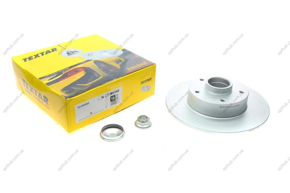 Диск гальмівний (задній) Renault Megane IV 15- (260x8) (+ ABS) PRO (opt-om) TEXTAR 92295203 (фото 1)