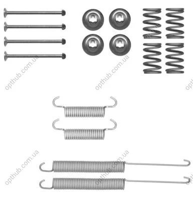Комплект пружинок колодок ручника VW Amarok 2.0 TDI 10- (opt-om) TEXTAR 97032800 (фото 1)
