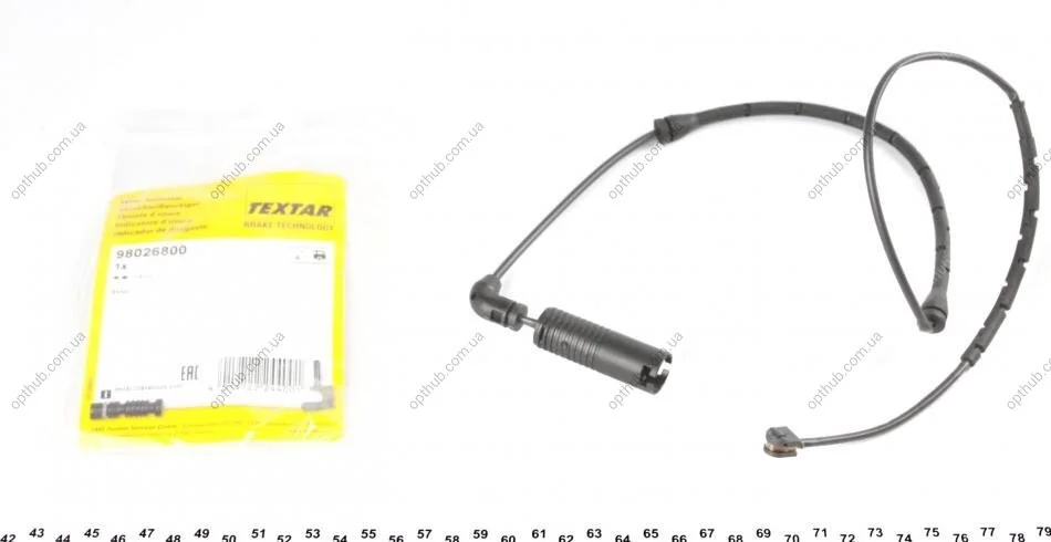 Датчик зносу гальмівних колодок (задніх) BMW X5 (E53) 00-06 (opt-om) TEXTAR 98026800 (фото 1)