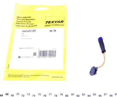 Датчик зносу гальмівних колодок MB E-class (W211/S211)/ M-class (W164/W166) 02- (L= 95mm) UA63 TEXTAR 98040100