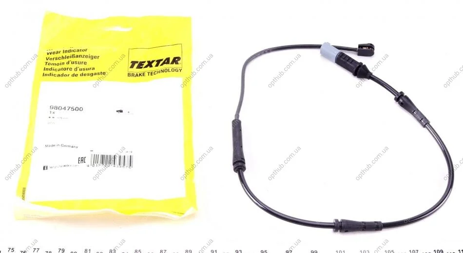 Датчик износа тормозных колодок (передних) BMW 1 (F20)/2 (F22)/3 (F30) 1.6-4.0 10- UA63 TEXTAR 98047500 (фото 1)