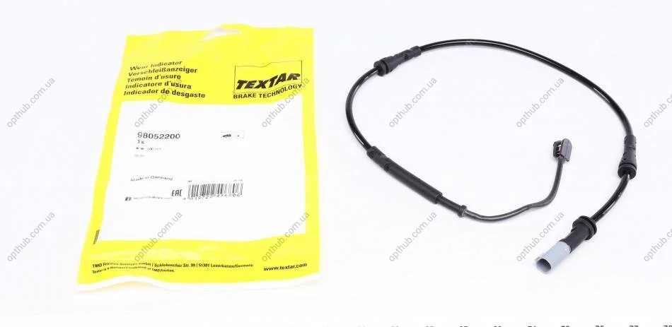 Датчик зносу гальмівних колодок (передніх) BMW i3 (I01) 13- (L=680mm) (opt-om) TEXTAR 98052200 (фото 1)