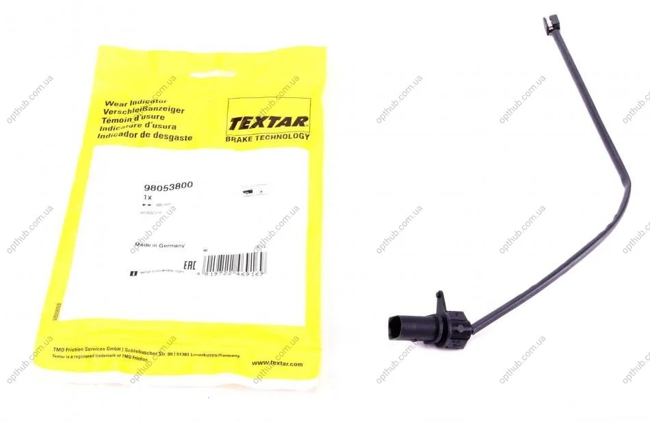 Датчик зносу гальмівних колодок (передніх) Porsche Macan (95B) 14- (L=355mm) (opt-om) TEXTAR 98053800 (фото 1)