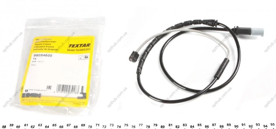 Датчик зносу гальмівних колодок (задніх) BMW X5 (E70)/X6 (E71/E72) 07- (opt-om) TEXTAR 98054600 (фото 1)